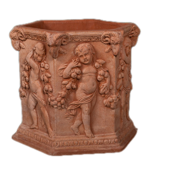 Blumentopf mit Putten