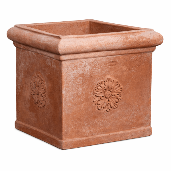 Blumenkasten mit Rosette