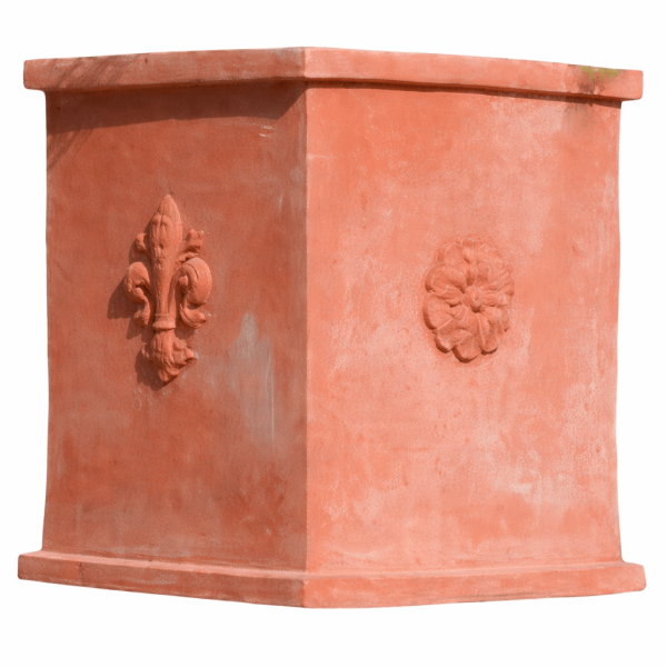 hoher Terracotta Kasten