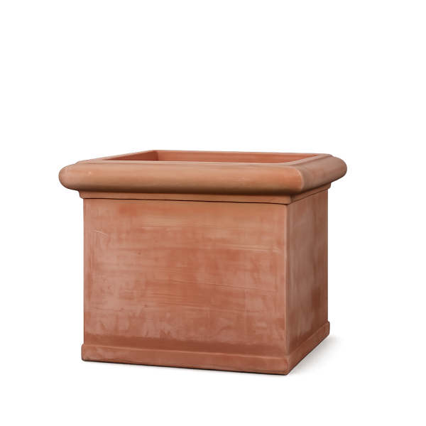 Klassischer quadratischer Terracottakasten aus Impruneta
