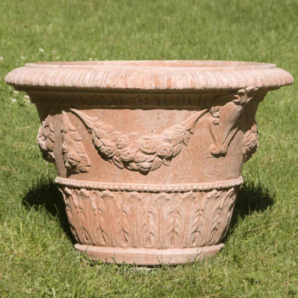 Impruneta Terracotta Topf mit Wappen - Vaso con stemma Poggi Ugo