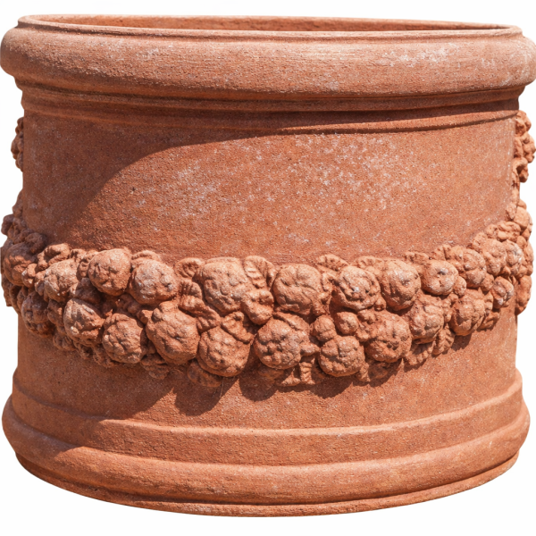 Tasca a muro – reich verzierter Wandtopf aus Impruneta-Terracotta