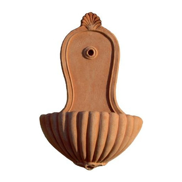 Muschelbrunnen aus Impruneta Terracotta – frostfest und handgefertigt