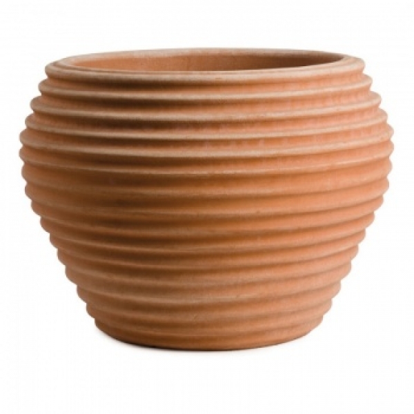 Terracottatopf mit Rillen - CACHEPOT MONTECATINI