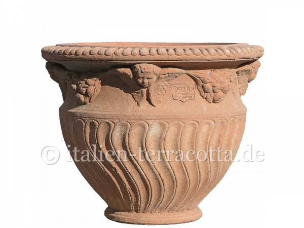 Verzierter Terracotta Planztopf - Vasetto Con Tortiglioni