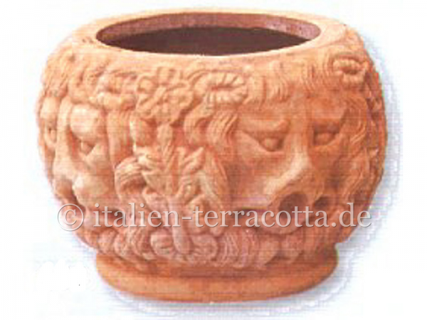 Terracottatopf Impruneta mit Löwe - Cachepot Con Leone
