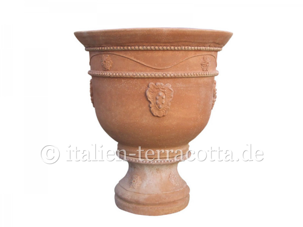 Terracotta Topf mit Fuß - Conchine de Medici con base