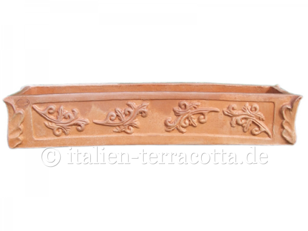 Terracotta Kasten mit Blättern - Cassetta Foglia