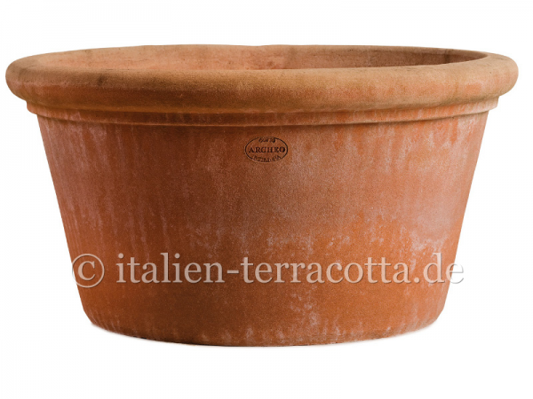 Flacher Impruneta Terracottatopf - Vaso basso liscio