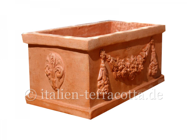 Klassischer Terracotta Kasten - Cassetta Con Giglio