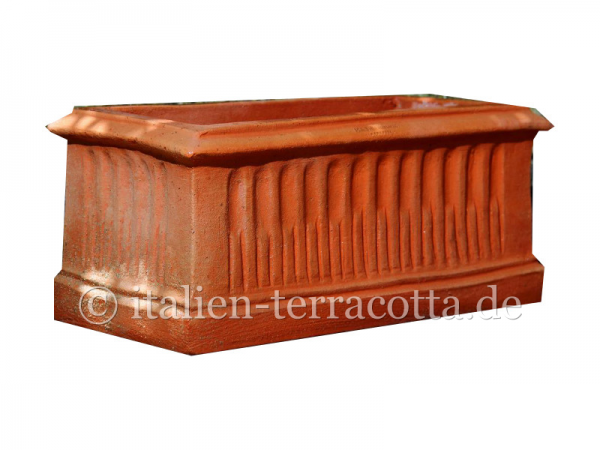 Terracotta Kasten mit Rillen - Cassetta Scannellata