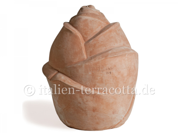 Stilisierte Terracotta Blume - Rosa