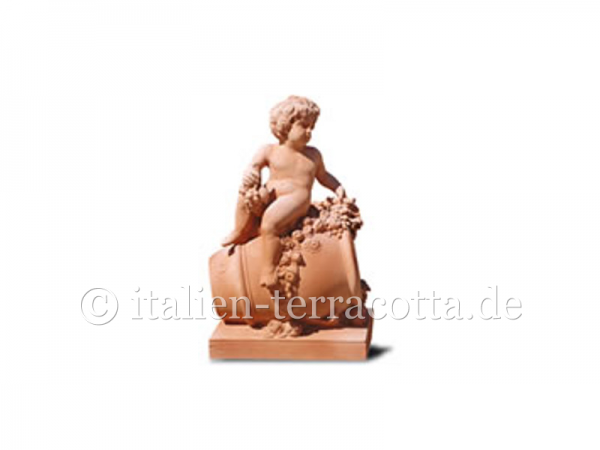 Terracotta Putte für den Garten - Putto Su Orcio