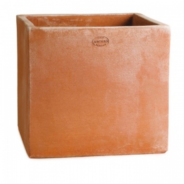 Schlichter, moderner Terracotta Kasten - Cubo Artimino