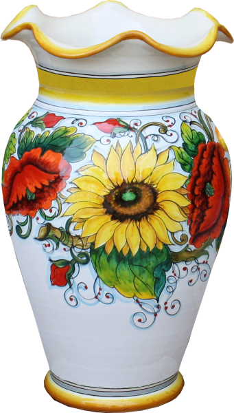 Vase mit Sonnenblumen