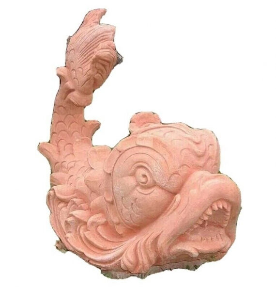 Riesiger Terracotta Fisch - Triton