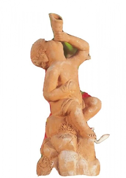 Terracotta Wasserspeier Putte - Putto Getta Acqua