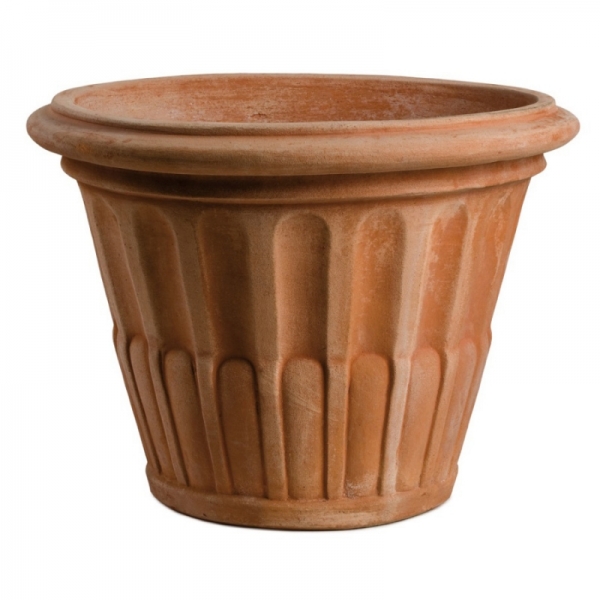 Terracotta Topf mit Rillen - Vaso baccellato