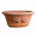 Ovaler Impruneta Terracotta Topf mit Zitrusranke - Tinozza Fiocco Agrumi